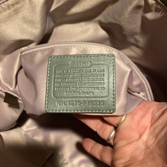 Authentic COACH Signature C Tote LAURA Cream/White F18335 Large Bag - Picture 10 of 10